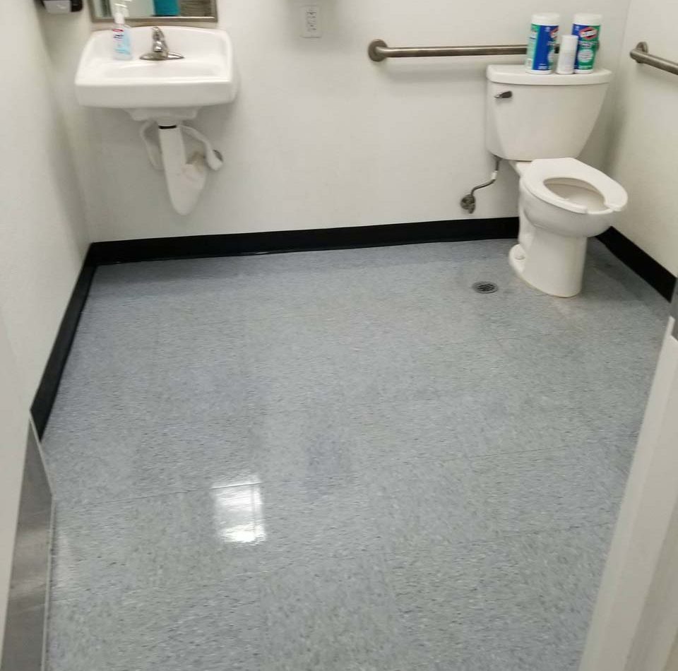 Bathroom Floor Waxed